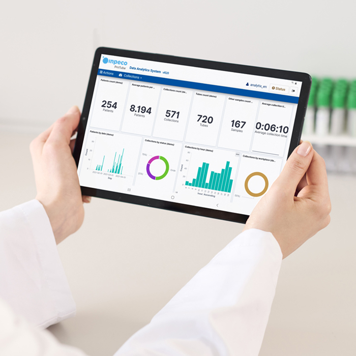 ProTube Analytix Tablet with a dashboard